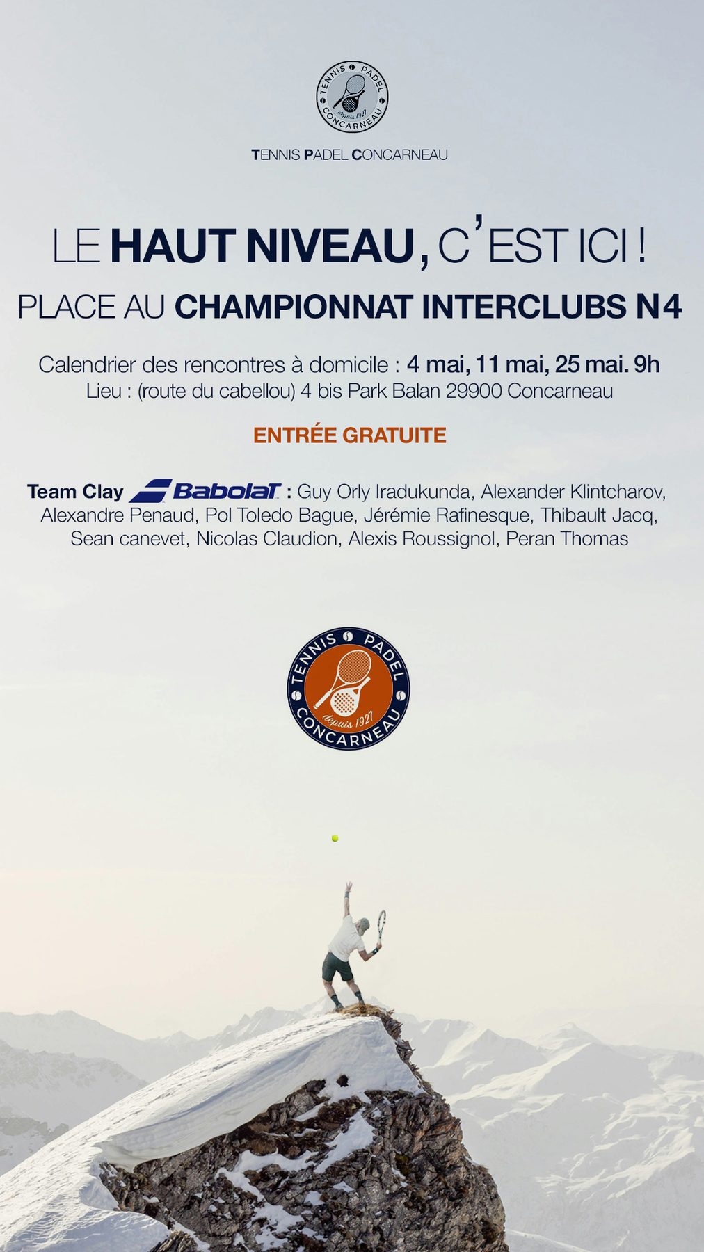 Affiche : Place au championnat interclubs N4