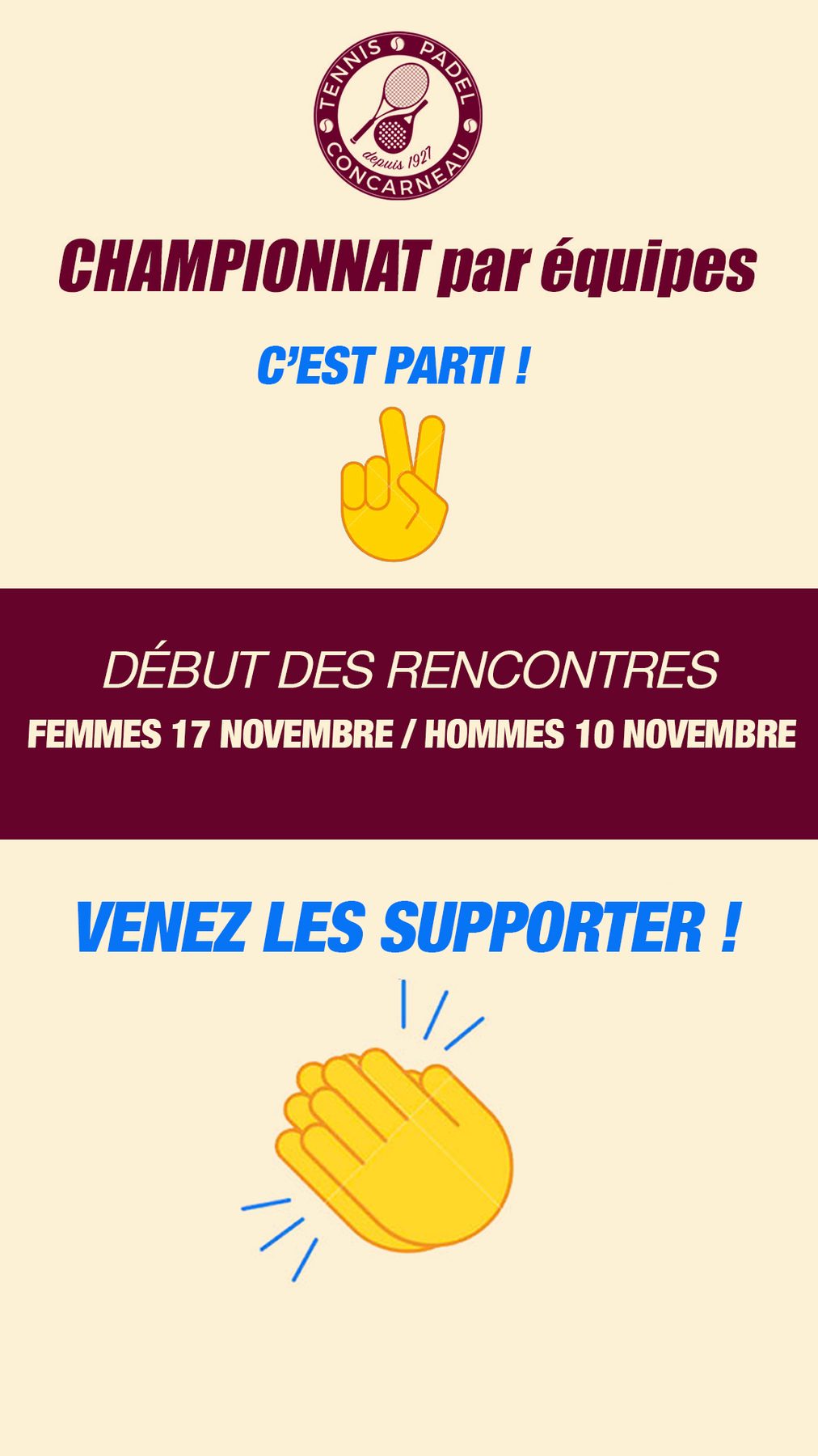 Affiche : Championnats par équipes